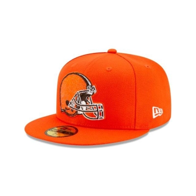 Cleveland Browns Gorra | New Era NFL Crystals From Swarovski 59fifty Fitted Cap Mexico - Marrom